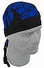 Big Royal Blue Skull Heads, Standard Headwrap